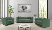 Everett Chenille Fabric Upholstered Chair in Green - 44068Green-C