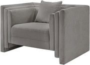 Everett Chenille Fabric Upholstered Chair in Grey - 44068Grey-C