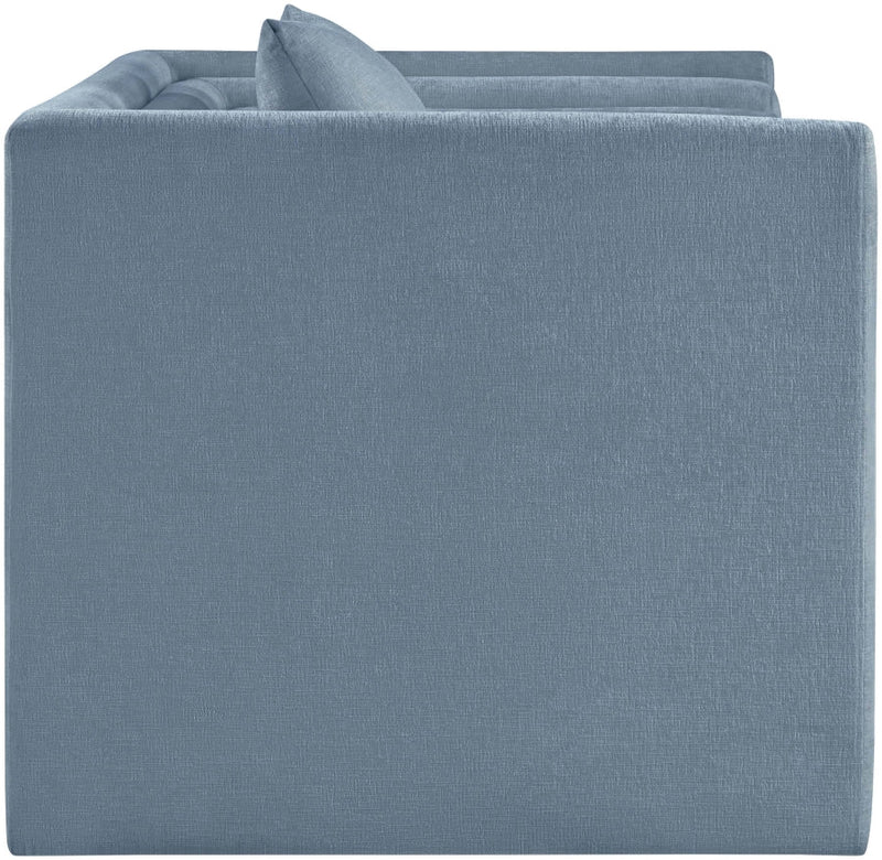 Everett Chenille Fabric Upholstered Chair in Light Blue - 44068LtBlu-C