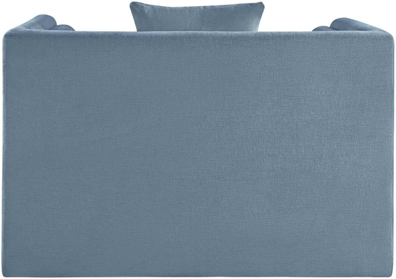 Everett Chenille Fabric Upholstered Chair in Light Blue - 44068LtBlu-C