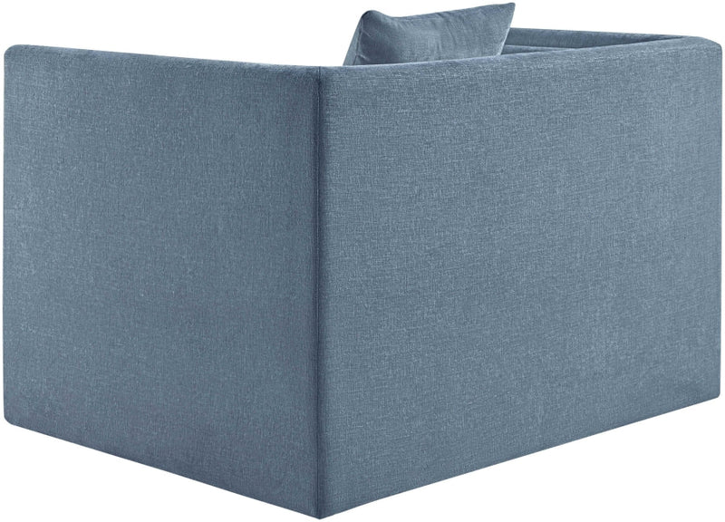 Everett Chenille Fabric Upholstered Chair in Light Blue - 44068LtBlu-C