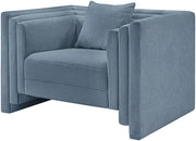 Everett Chenille Fabric Upholstered Chair in Light Blue - 44068LtBlu-C