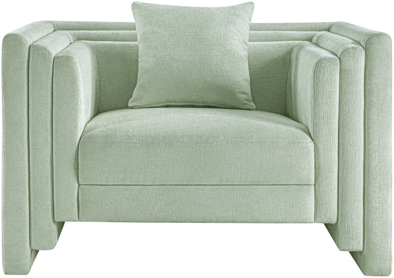 Everett Chenille Fabric Upholstered Chair in Mint - 44068Mint-C