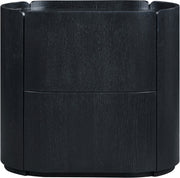 Everett Oak Veneer Night Stand in Black - 703Black-NS