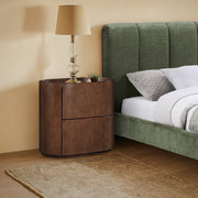 Everett Oak Veneer Night Stand in Brown - 703Brown-NS