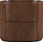 Everett Oak Veneer Night Stand in Brown - 703Brown-NS