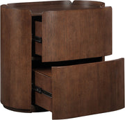 Everett Oak Veneer Night Stand in Brown - 703Brown-NS