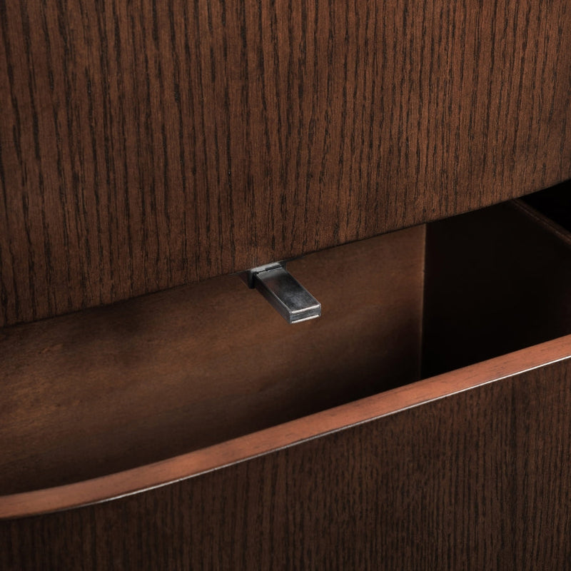 Everett Oak Veneer Night Stand in Brown - 703Brown-NS