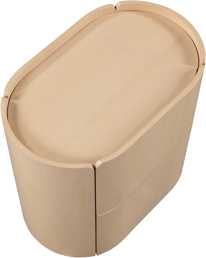 Everett Oak Veneer Night Stand in Natural - 703Natural-NS