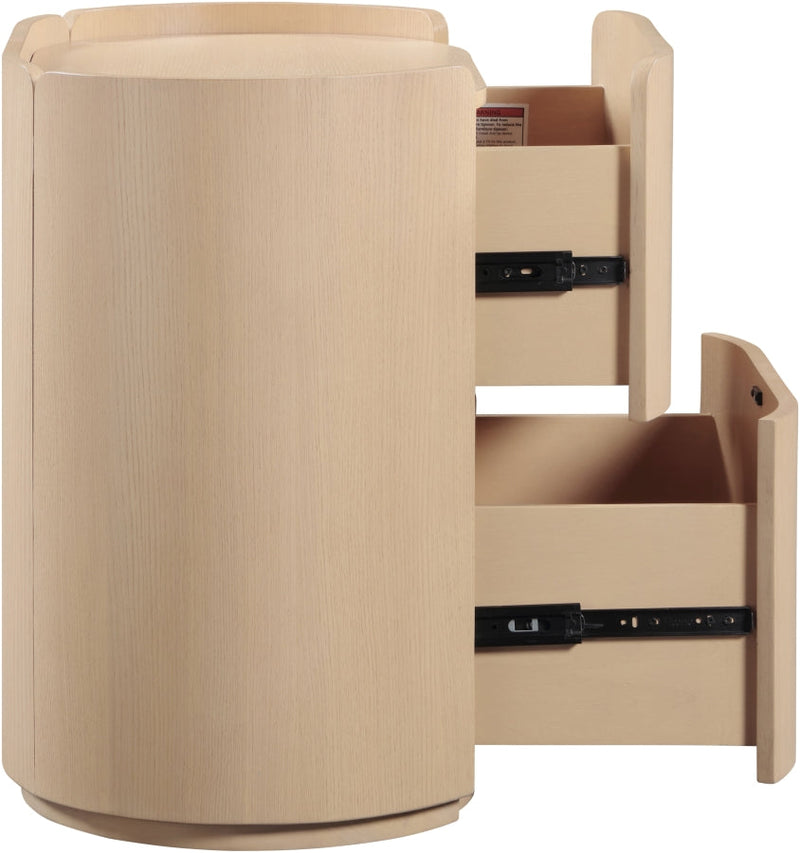 Everett Oak Veneer Night Stand in Natural - 703Natural-NS