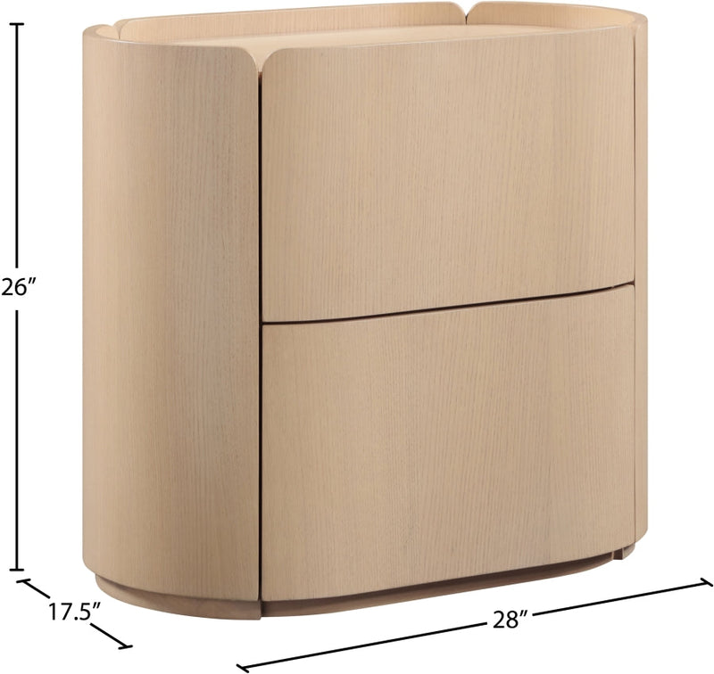 Everett Oak Veneer Night Stand in Natural - 703Natural-NS