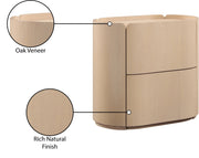 Everett Oak Veneer Night Stand in Natural - 703Natural-NS