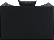Everett Vegan Leather Upholstered Chair in Black - 44067Black-C