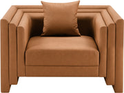 Everett Vegan Leather Upholstered Chair in Cognac - 44067Cognac-C