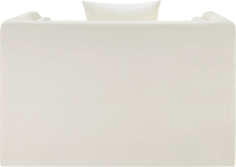 Everett Vegan Leather Upholstered Chair in Cream - 44067Cream-C