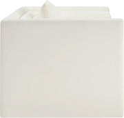 Everett Vegan Leather Upholstered Chair in Cream - 44067Cream-C