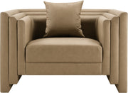 Everett Vegan Leather Upholstered Chair in Natural - 44067Tan-C