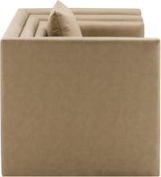 Everett Vegan Leather Upholstered Chair in Natural - 44067Tan-C