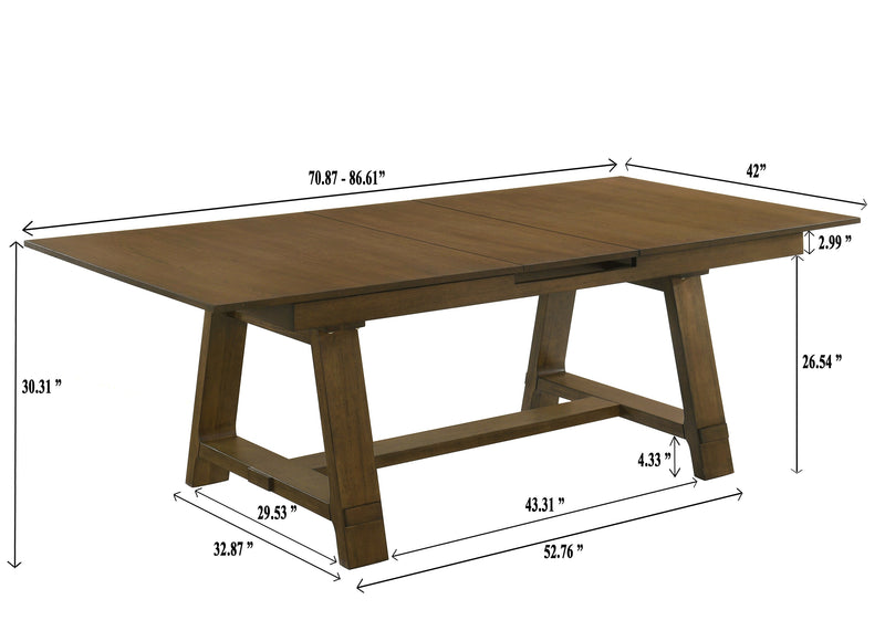 Everly Brown Dining Table - Gate FurnitureDining Table