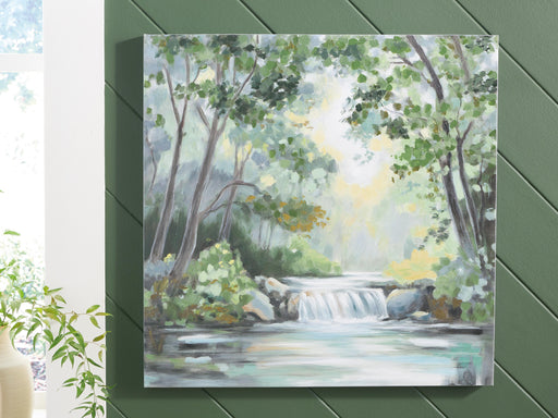 Evermaddick Green/Gray/White Wall Art - A8000455