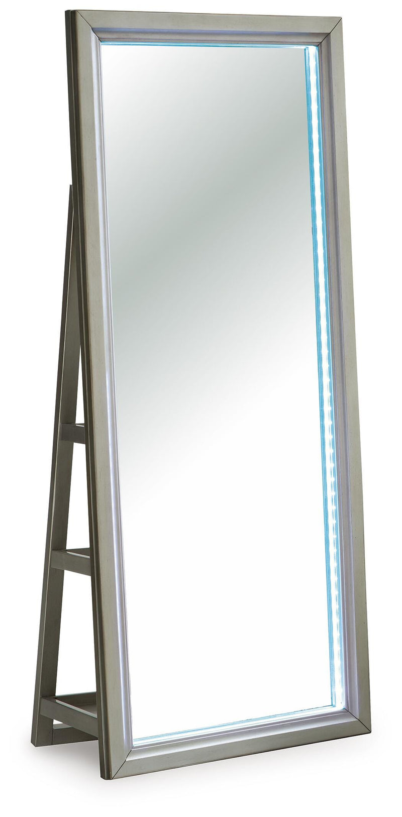 Evesen Champagne Floor Standing Mirror/Storage - A8010380