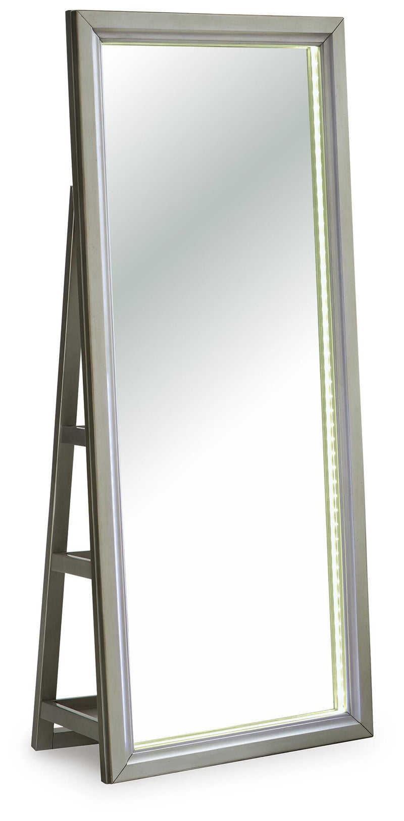 Evesen Champagne Floor Standing Mirror/Storage - A8010380