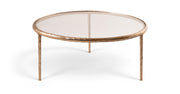 Evren Glass Top And Aluminum Base Coffee Table in Clear - 66028-CT