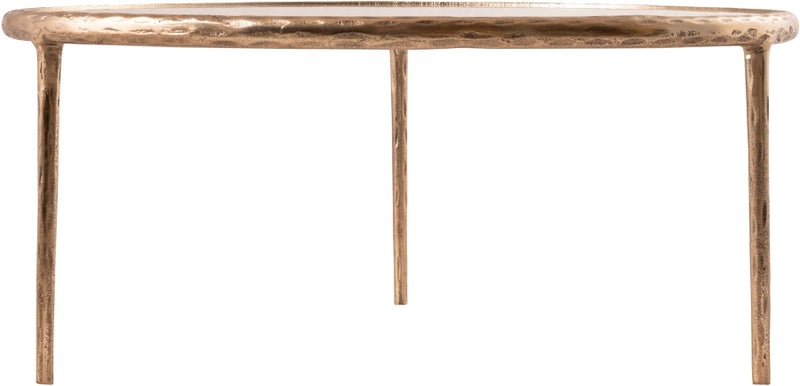 Evren Glass Top And Aluminum Base Coffee Table in Clear - 66028-CT
