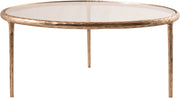 Evren Glass Top And Aluminum Base Coffee Table in Clear - 66028-CT