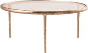 Evren Glass Top And Aluminum Base Coffee Table in Clear - 66028-CT