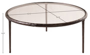 Evren Glass Top And Aluminum Base Coffee Table in Clear - 66029-CT