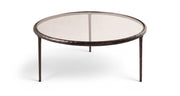 Evren Glass Top And Aluminum Base Coffee Table in Clear - 66029-CT