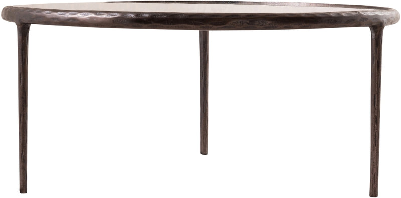 Evren Glass Top And Aluminum Base Coffee Table in Clear - 66029-CT