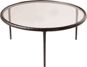 Evren Glass Top And Aluminum Base Coffee Table in Clear - 66029-CT