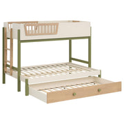 Evren Twin-over-Full Bunk Bed with Trundle and Ladder Tri-Tone - 460621-SET