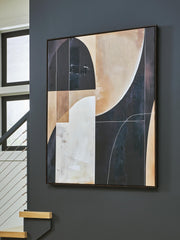 Ewanford Black/Brown/Tan Wall Art - A8000464