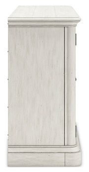 [EXCLUSIVE] Arlendyne Antique White Dining Table and 4 Chairs with Server - Gate FurnitureDining Room Set