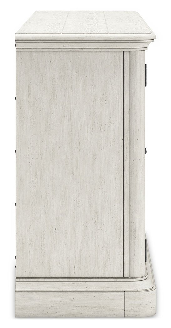 [EXCLUSIVE] Arlendyne Antique White Dining Table and 4 Chairs with Server - Gate FurnitureDining Room Set