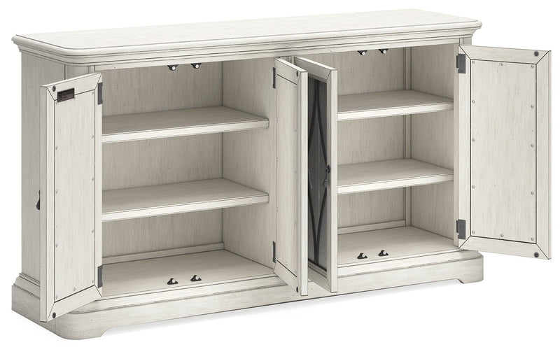 [EXCLUSIVE] Arlendyne Antique White Dining Table and 4 Chairs with Server - Gate FurnitureDining Room Set