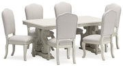 [EXCLUSIVE] Arlendyne Antique White Dining Table and 6 Chairs - Gate FurnitureDining Room Set