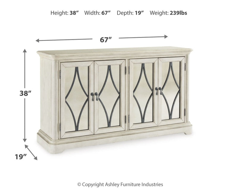 [EXCLUSIVE] Arlendyne Antique White Dining Table and 8 Chairs with Server - Gate FurnitureDining Room Set