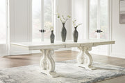 [EXCLUSIVE] Arlendyne Antique White Dining Table and 8 Chairs with Server - Gate FurnitureDining Room Set