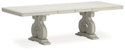 [EXCLUSIVE] Arlendyne Antique White Dining Table and 8 Chairs with Server - Gate FurnitureDining Room Set