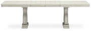 [EXCLUSIVE] Arlendyne Antique White Dining Table and 8 Chairs with Server - Gate FurnitureDining Room Set