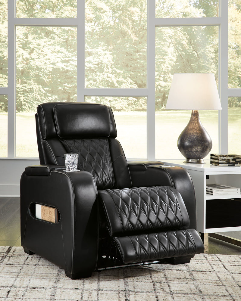 [EXCLUSIVE] Boyington Sofa, Loveseat and Recliner in Black - Gate FurniturePower Reclining Living Room Set