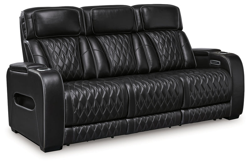 [EXCLUSIVE] Boyington Sofa, Loveseat and Recliner in Black - Gate FurniturePower Reclining Living Room Set