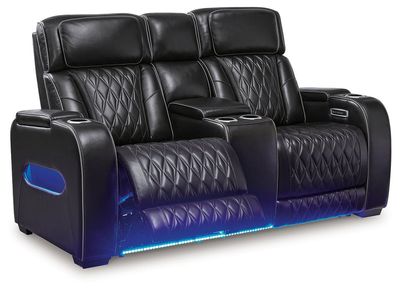 [EXCLUSIVE] Boyington Sofa, Loveseat and Recliner in Black - Gate FurniturePower Reclining Living Room Set