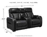 [EXCLUSIVE] Boyington Sofa, Loveseat and Recliner in Black - Gate FurniturePower Reclining Living Room Set
