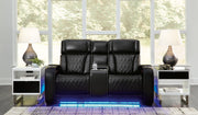 [EXCLUSIVE] Boyington Sofa, Loveseat and Recliner in Black - Gate FurniturePower Reclining Living Room Set