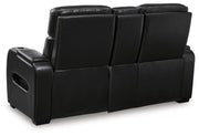 [EXCLUSIVE] Boyington Sofa, Loveseat and Recliner in Black - Gate FurniturePower Reclining Living Room Set